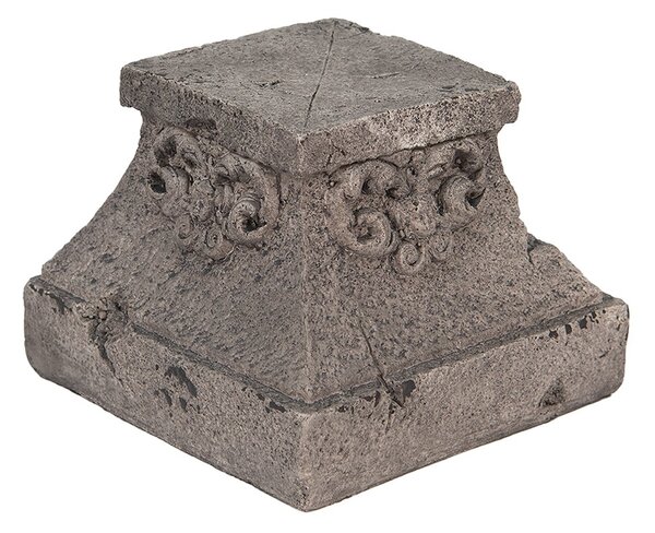 Šedý dekoračný podstavec pod kvety - 18*18*14 cm - Clayre & Eef