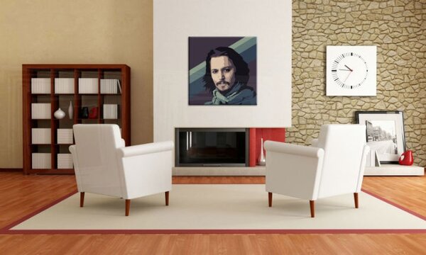Ručne maľovaný POP Art obraz Johnny Depp jd