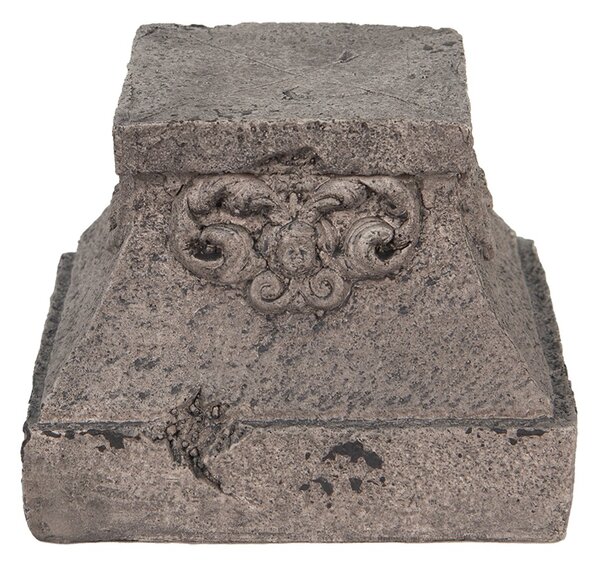 Šedý dekoračný podstavec pod kvety - 18*18*14 cm - Clayre & Eef