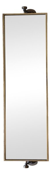 Zlaté otočné nástenné zrkadlo - 27*13*71 cm - Chic Antique