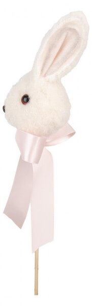 Dekorácia zápich hlava králik s mašľou - 7*7*33 cm - Clayre & Eef