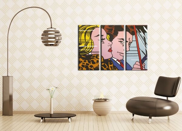Ručne maľovaný POP Art obraz LICHTENSTEIN - 60x40 cm