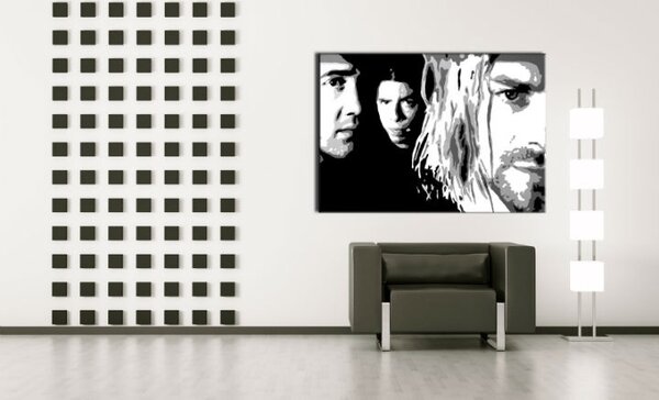 Ručne maľovaný POP Art obraz Nirvana nir