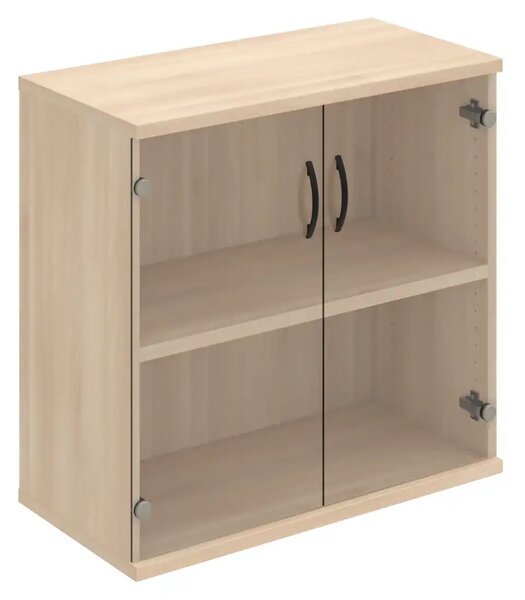 Office Pro presklená skriňa S 2 80 04 800x400x768 mm biela