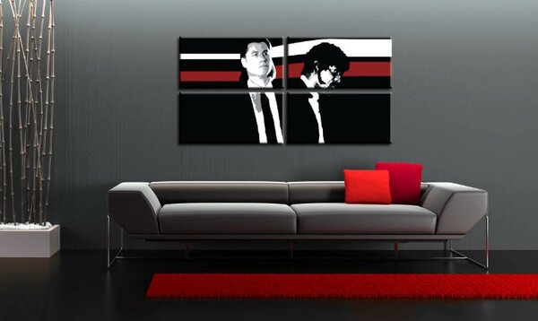 Ručne maľovaný POP Art obraz Pulp Fiction - 120x60 cm