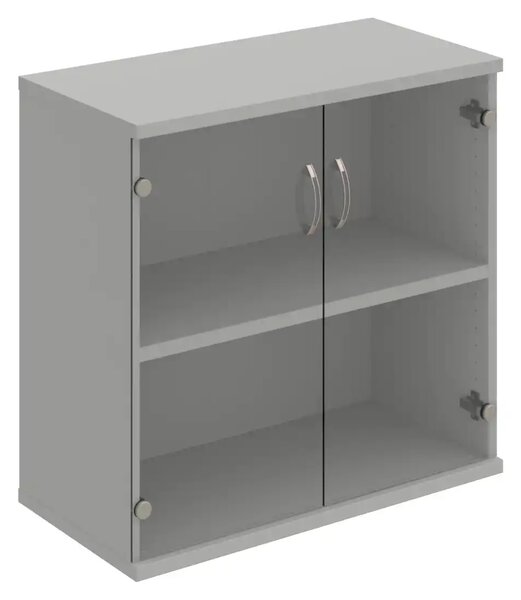 Office Pro presklená skriňa S 2 80 04 800x400x768 mm biela
