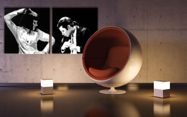 Ručne maľovaný POP Art obraz Pulp Fiction 2 dielny pulp3