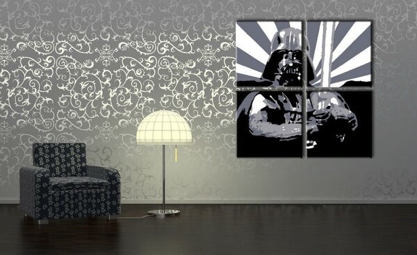 Ru��ne maľovaný POP Art obraz STAR WARS - 60x60 cm