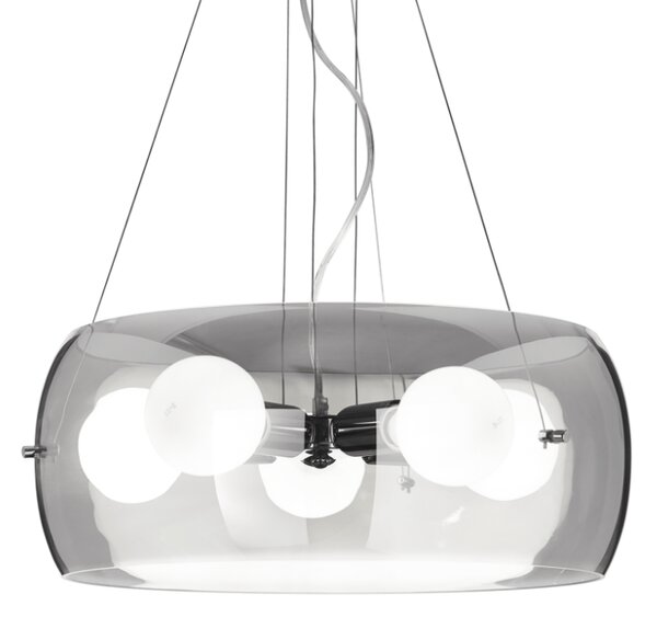 Závesné svietidlo Ideal lux 103983 AUDI-10 SP5 FUME 5xE27 60W 3000K chróm