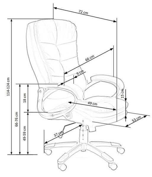 Kancelárske kreslo Preston, čierna