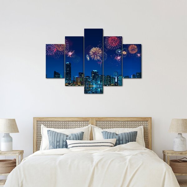 Obraz - Ohňostroj v Miami (150x105 cm)