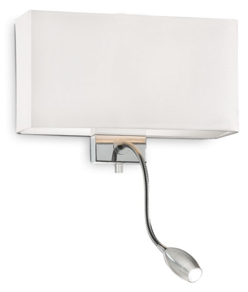 Nástenné svietidlo Ideal lux 035949 HOTEL AP2 BIANCO 2xE27/LED 1W/45lm 3000K