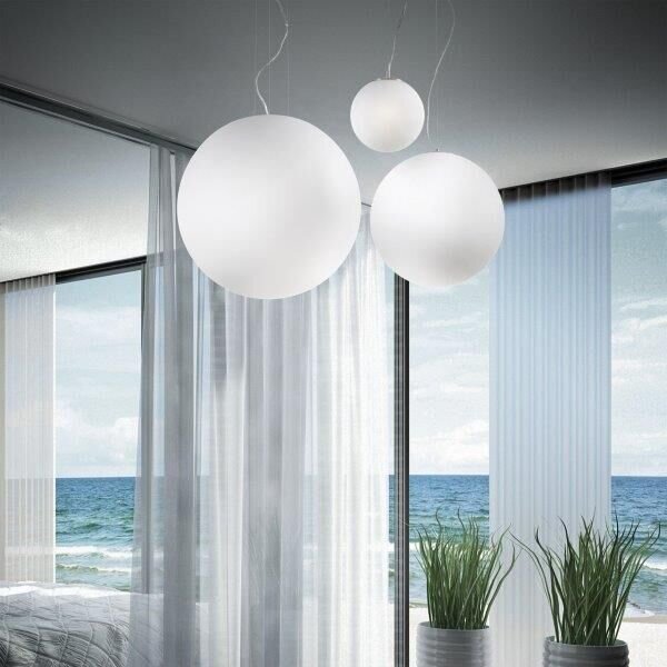 Závesné svietidlo Ideal lux 009087 MAPA BIANCO SP1 D30 1xE27 60W biela