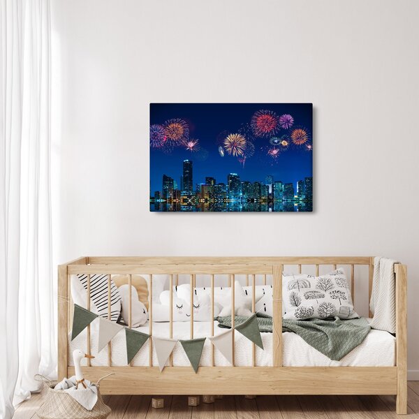 Obraz - Ohňostroj v Miami (90x60 cm)