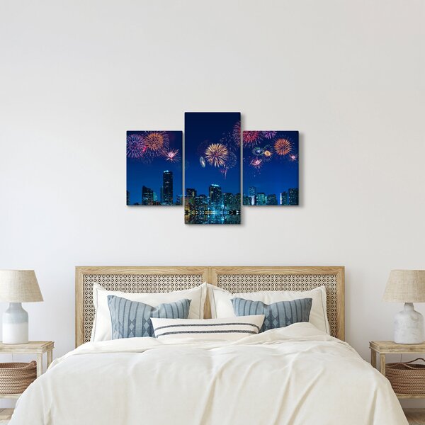 Obraz - Ohňostroj v Miami (90x60 cm)