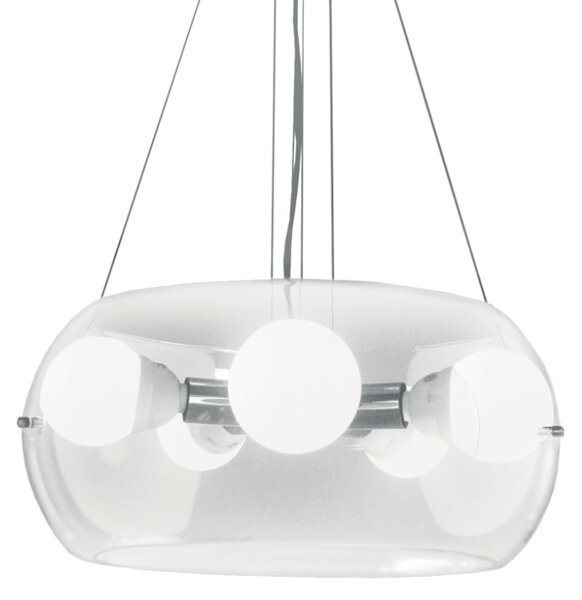 Závesné svietidlo Ideal lux 016863 AUDI-10 SP5 TRASPARENTE 5xE27 60W 3000K