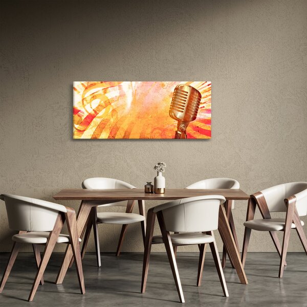 Obraz - Retro mikrofón (120x50 cm)