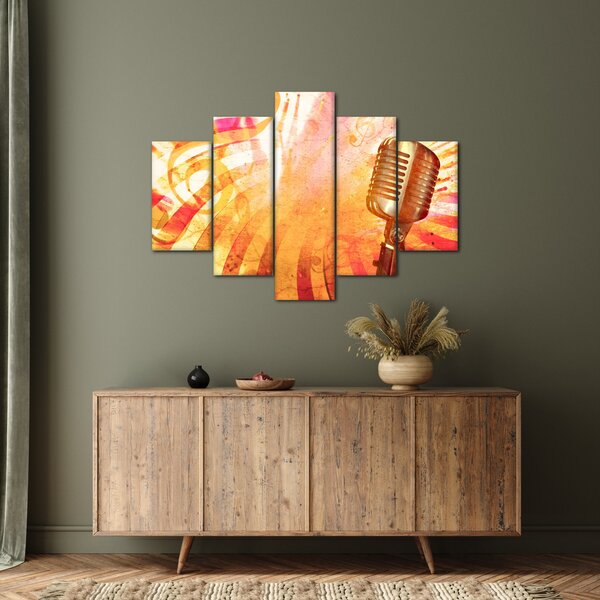 Obraz - Retro mikrofón (150x105 cm)