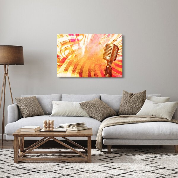 Obraz - Retro mikrofón (90x60 cm)