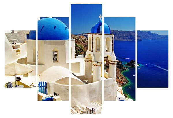 Obraz - Santorini, Grécko (150x105 cm)