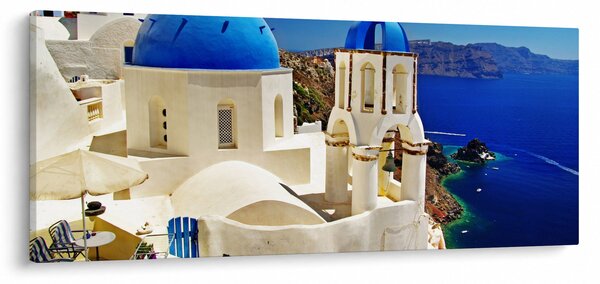 Obraz - Santorini, Grécko (120x50 cm)