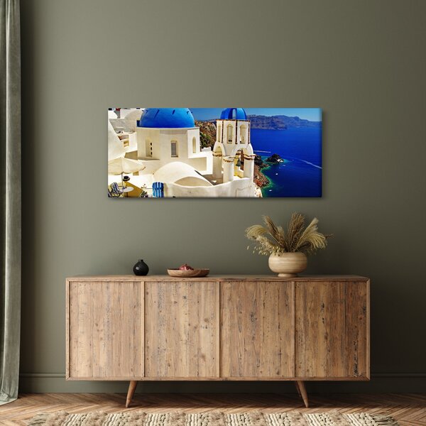 Obraz - Santorini, Grécko (120x50 cm)