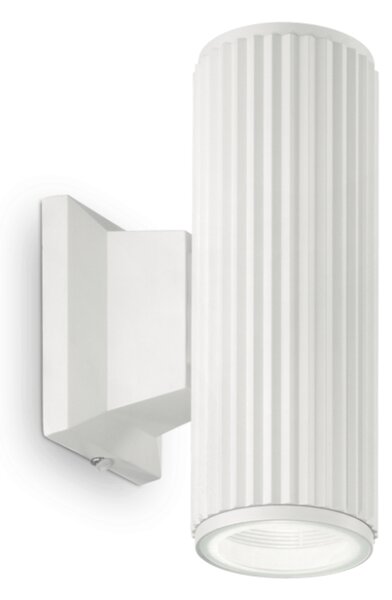 Exteriérové nástenné svietidlo Ideal lux 129457 BASE AP2 BIANCO 2xGU10 28W IP44