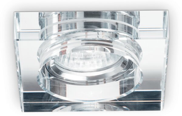 Zápustné svietidlo Ideal lux 114019 BLUES SQUARE TRASPARENTE 1xGU10 50W chróm