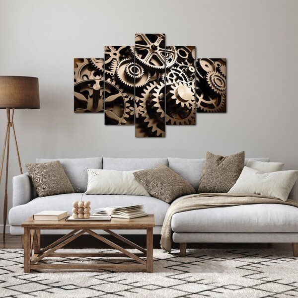 Obraz - Hodinové súčiastky (150x105 cm)