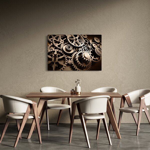 Obraz - Hodinové súčiastky (90x60 cm)