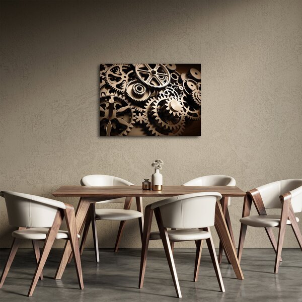 Obraz - Hodinové súčiastky (70x50 cm)