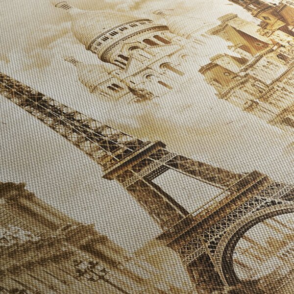 Obraz - Parížske pamiatky (120x50 cm)