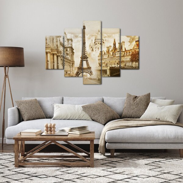 Obraz - Parížske pamiatky (150x105 cm)