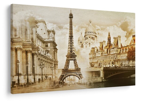 Obraz - Parížske pamiatky (90x60 cm)