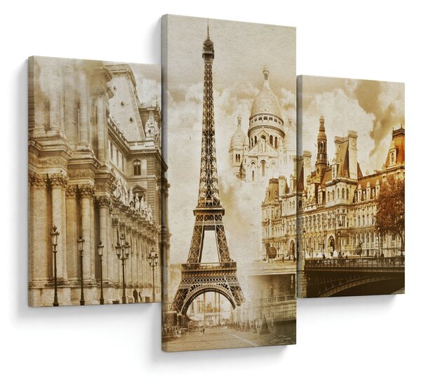 Obraz - Parížske pamiatky (90x60 cm)