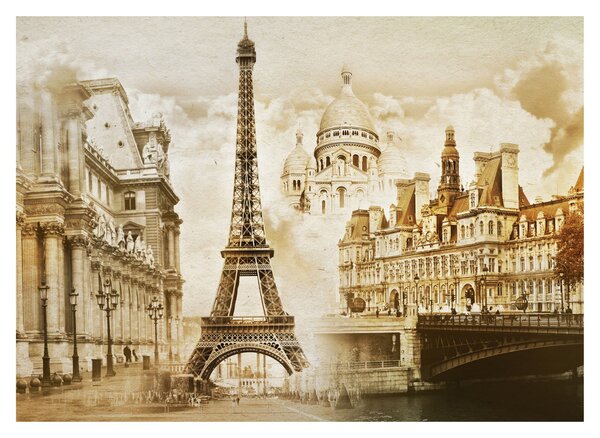 Obraz - Parížske pamiatky (70x50 cm)