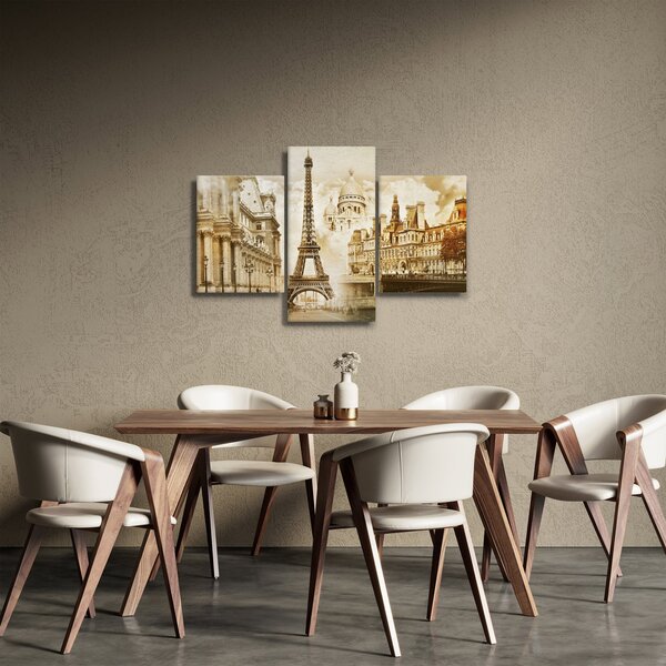 Obraz - Parížske pamiatky (90x60 cm)