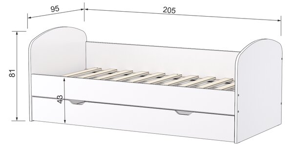 Elitte dvojlôžková posteľ Abra 90x200 cm biela
