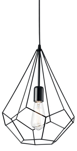 Závesné svietidlo Ideal lux 148175 AMPOLLA-3 SP1 NERO 1xE27 60W čierna