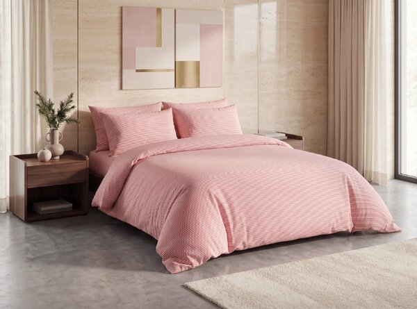 Bavlnené obliečky LÍNIA PINK ružové Rozmer obliečky: 70 x 90 cm | 140 x 200 cm