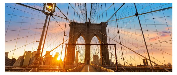 Obraz - Brooklynský most, Manhattan, New York (120x50 cm)