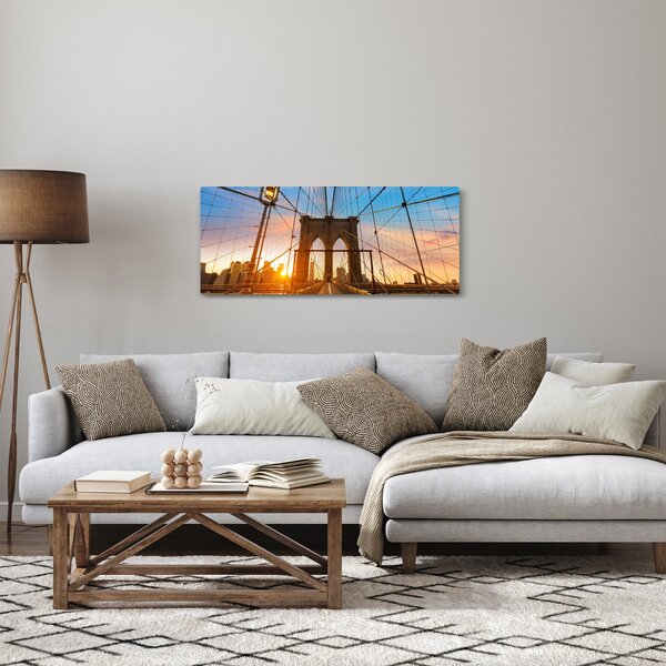 Obraz - Brooklynský most, Manhattan, New York (120x50 cm)