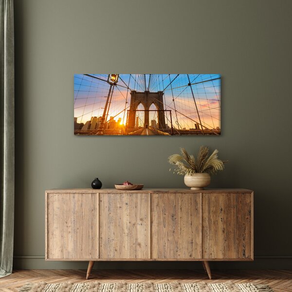 Obraz - Brooklynský most, Manhattan, New York (120x50 cm)