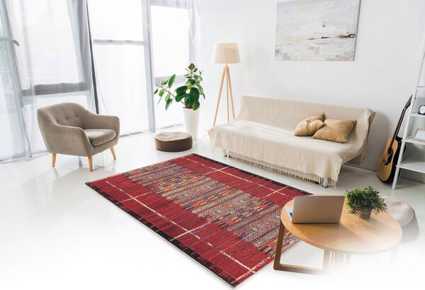 Oriental Weavers , Kusový koberec Zoya 821 R – na von aj na doma, 120x180, červená, chodba / predsieň
