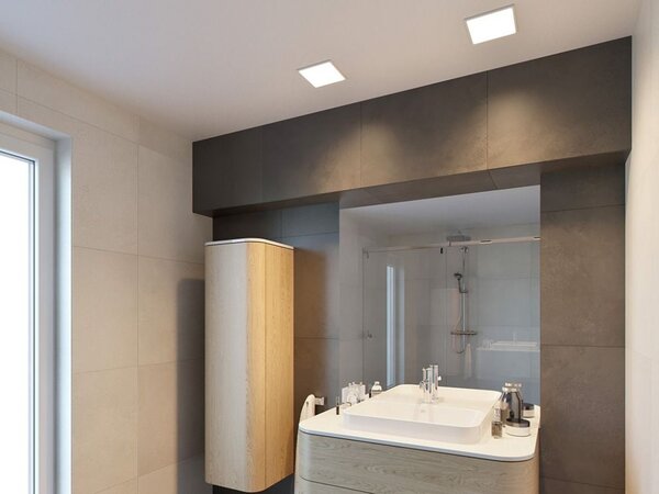 LED2 2182931 SLIM-Q, M štvorcové zápustné bodové svietidlo 170mm 15W/1200lm 3000K IP43 biela