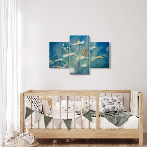 Obraz - Motýľ na sedmokráske (90x60 cm)