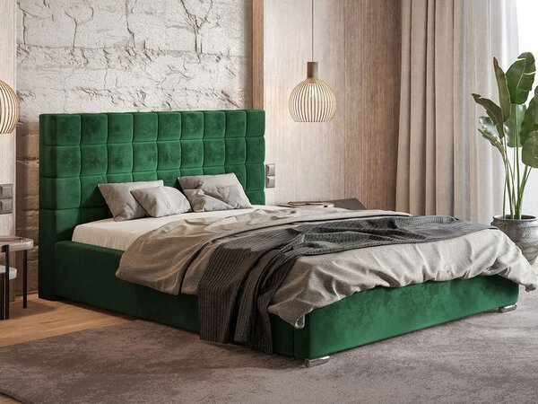 - Moderná čalúnená posteľ NOOR ROZMERY: 120 x 200 cm, FARBA NÔH: chrómová