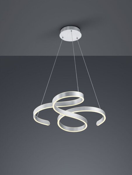 TRIO 371310105 Francis LED závesné stropné svietidlo 52W/6500lm 3000K matný hliník, switchdimmer