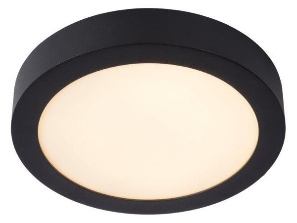 LUCIDE 28116/24/30 BRICE stropné stmievateľné kúpeľňové LED svietidlo 15W Ø23.5cm IP44 čierna