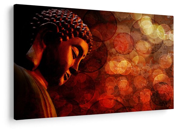 Obraz - Budha v červených tónoch (90x60 cm)